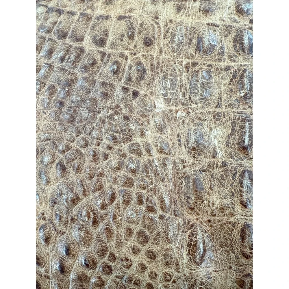 Double D Ranch Home Collection RARE Faux Crocodile Leather Pillow 25x25